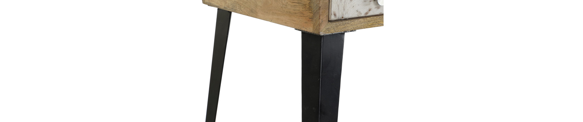 ESCRITORIO MANGO METAL 120X54X91 MARRON