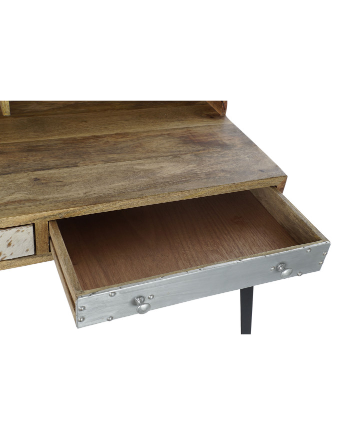 ESCRITORIO MANGO METAL 120X54X91 MARRON