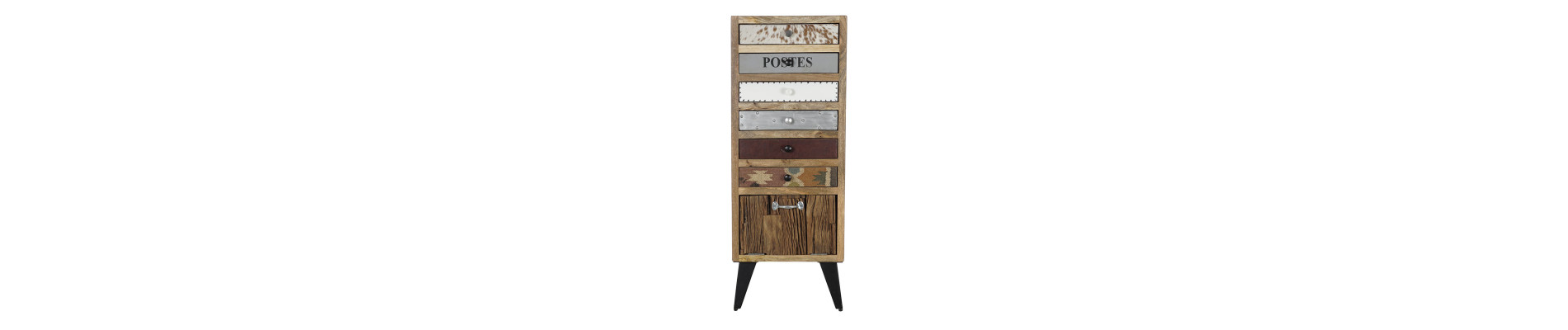 CAJONERA MANGO METAL 45X35X120 NATURAL
