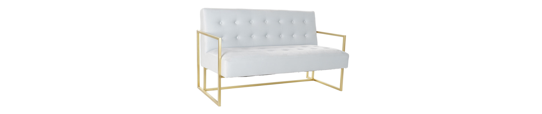 SOFA POLIESTER METAL 128X70X76 CAPITONE