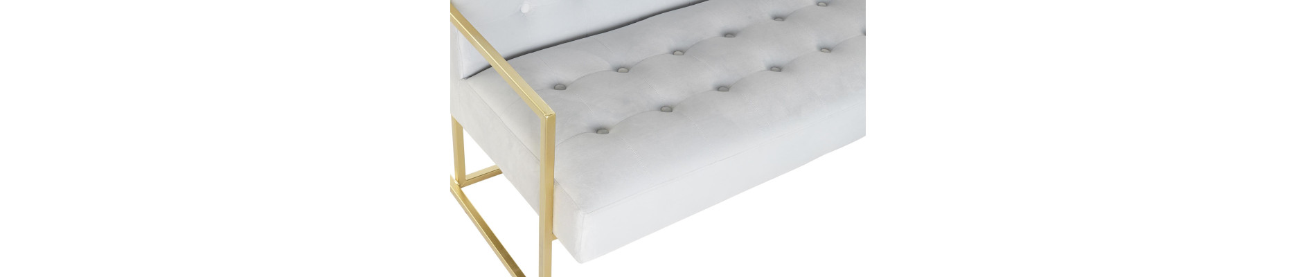 SOFA POLIESTER METAL 128X70X76 CAPITONE
