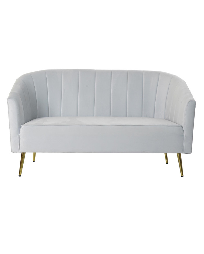 SOFA POLIESTER METAL 140X77X81 AZUL CELESTE