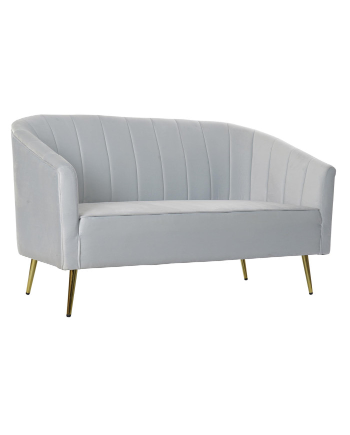 SOFA POLIESTER METAL 140X77X81 AZUL CELESTE