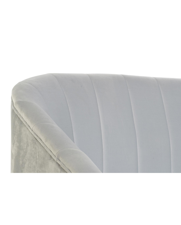 SOFA POLIESTER METAL 140X77X81 AZUL CELESTE