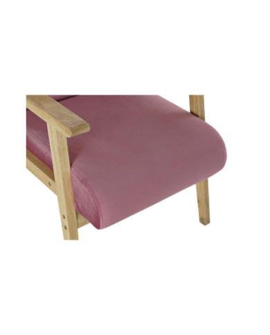 BUTACA POLIESTER MDF 61X63X77 TERCIOPELO ROSA