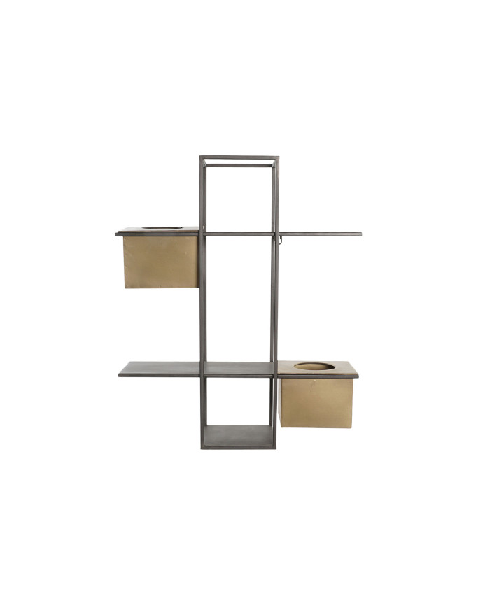 ESTANTERIA METAL 50X16X60 MACETERO NEGRO