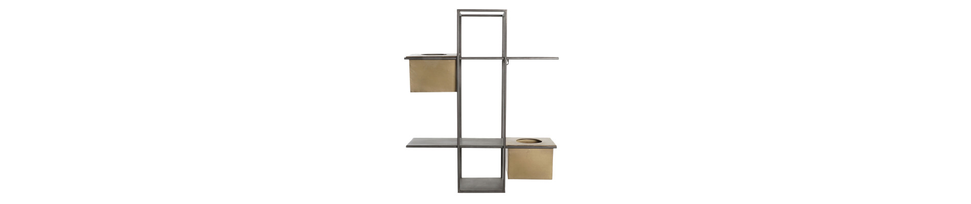 ESTANTERIA MANGO METAL 100X40X180 MARRON OSCURO