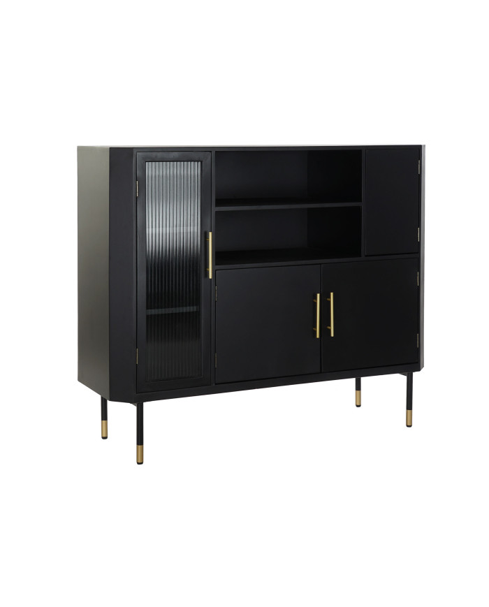 APARADOR MDF CRISTAL 120X38X100 NEGRO