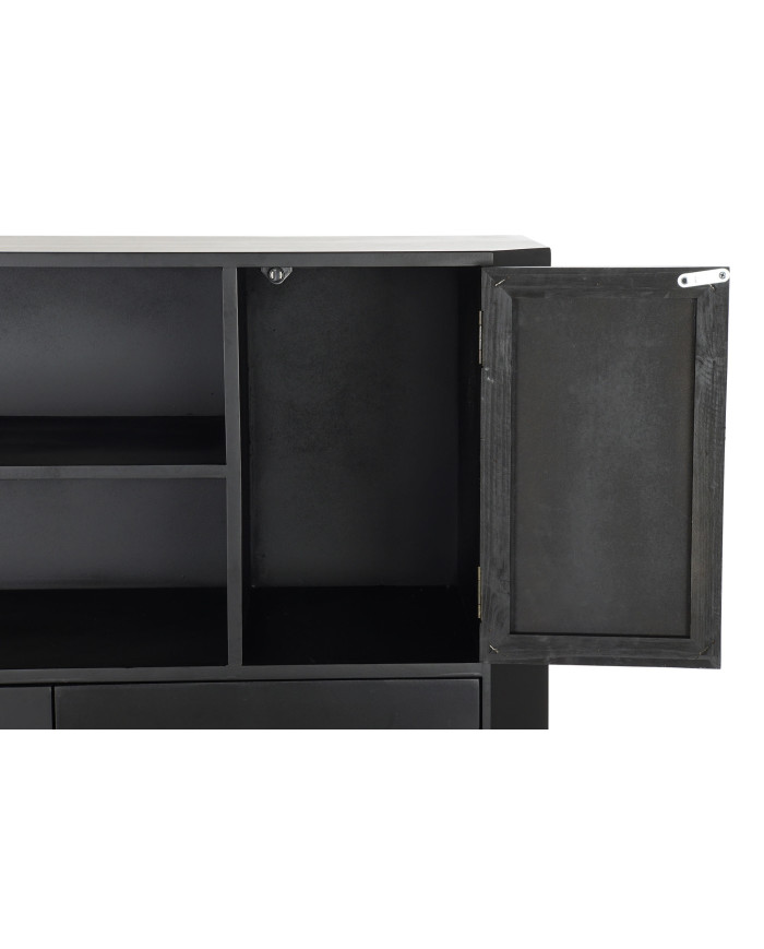 APARADOR MDF CRISTAL 120X38X100 NEGRO
