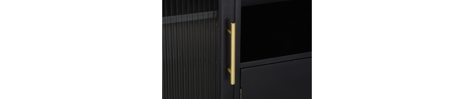 APARADOR MDF CRISTAL 120X38X100 NEGRO