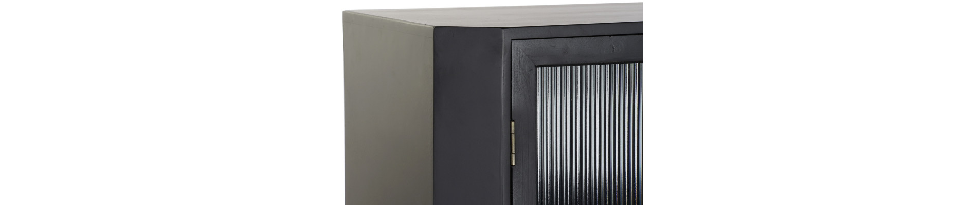 APARADOR MDF CRISTAL 120X38X100 NEGRO