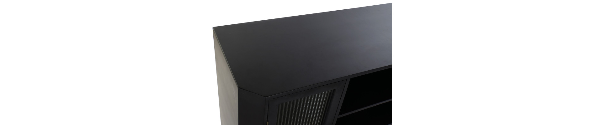 APARADOR MDF CRISTAL 120X38X100 NEGRO