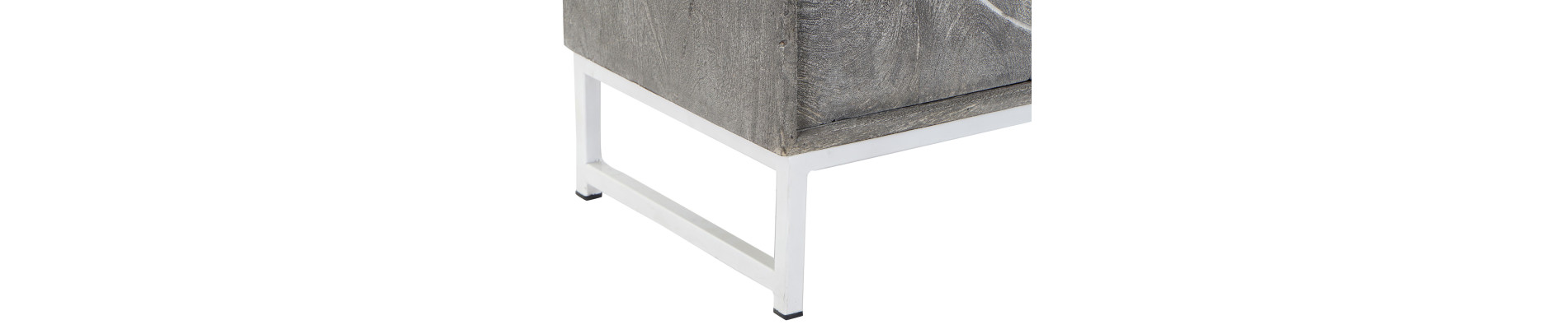 APARADOR MANGO METAL 81X38X81 MANDALA GRIS