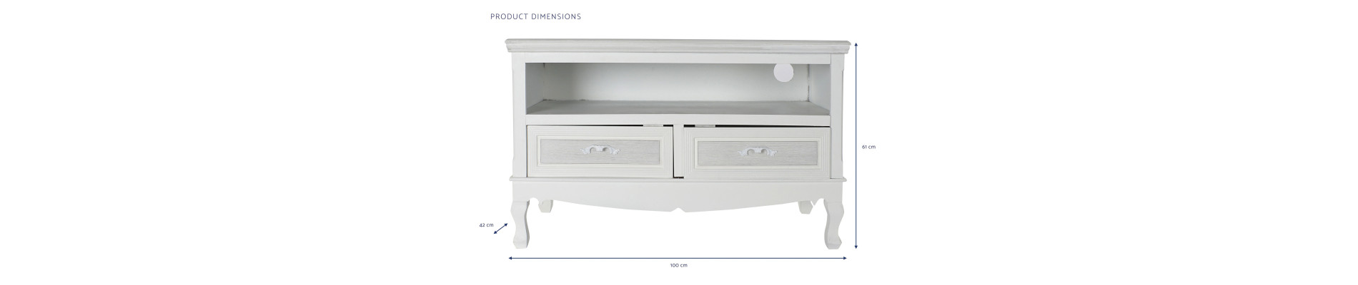 MESA CENTRO MADERA MDF 100X42X61 BLANCO