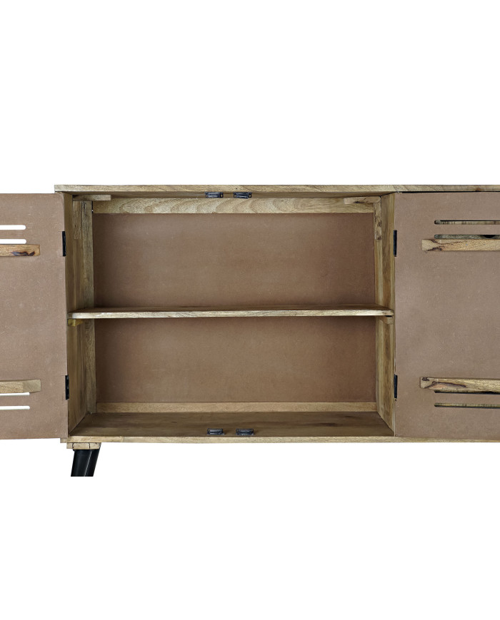 ESTANTERIA MANGO METAL 100X40X180 MARRON OSCURO