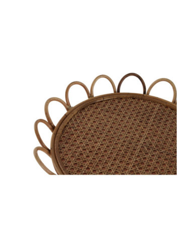 MESITA AUXILIAR RATAN 42X42X45 NATURAL MARRON