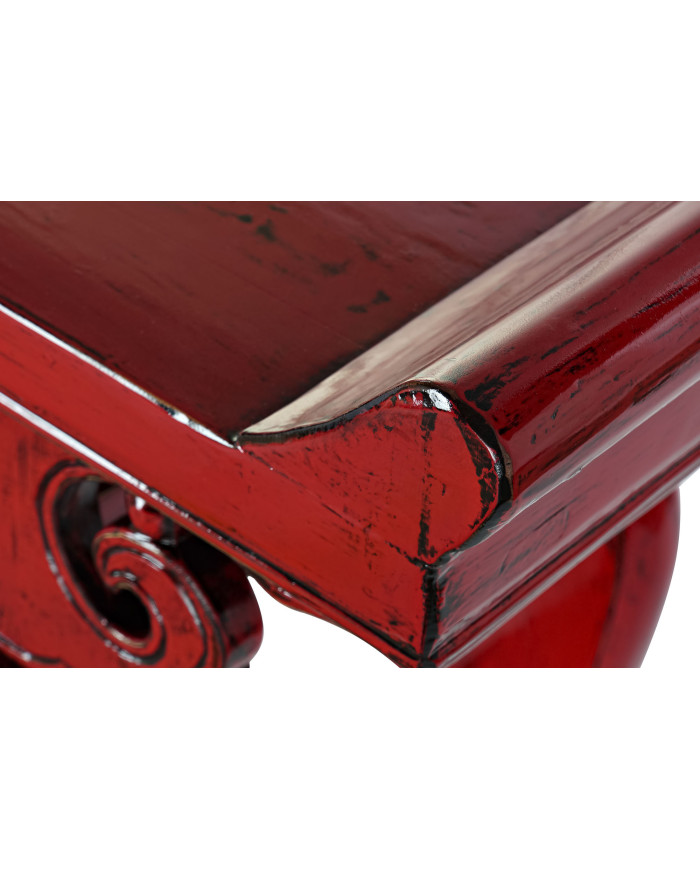 CONSOLA OLMO METAL 135X37X89 3 CAJONES ROJO