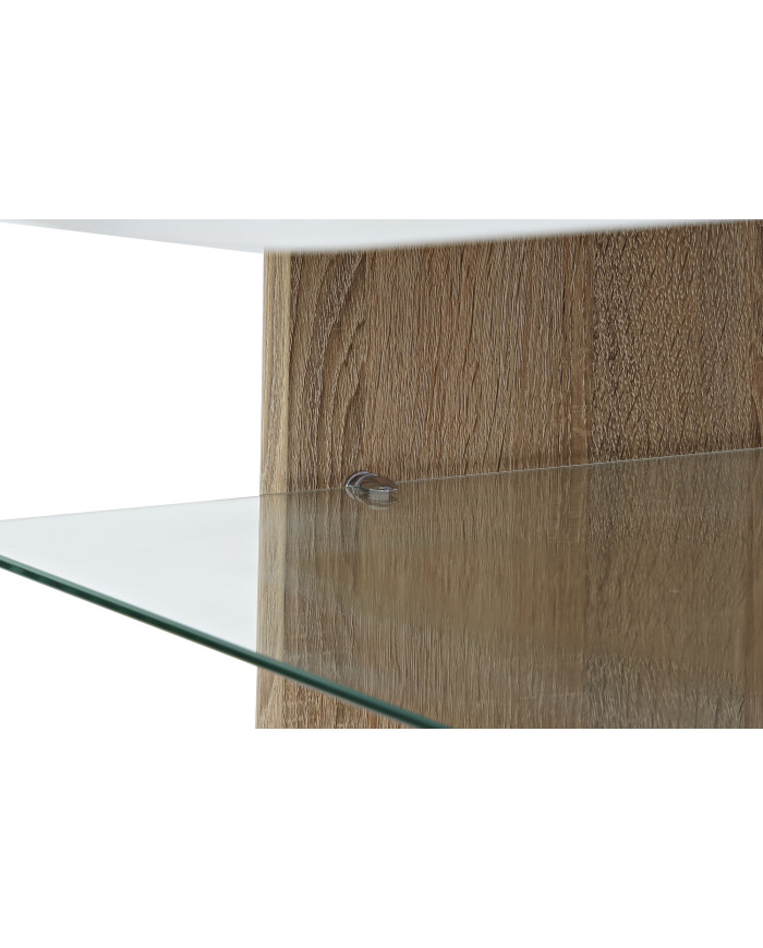 MESA CENTRO MDF CRISTAL 110X60X45 BLANCO