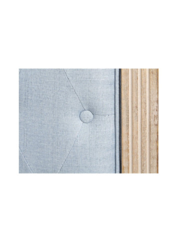 CABECERO CAMA POLIESTER RUBBERWOOD 160X6X120 AZUL