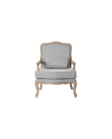 SILLON POLIESTER MADERA 69X66X94 GRIS CLARO