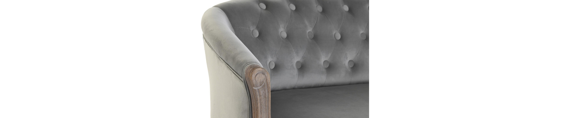 SOFA POLIESTER RUBBERWOOD 107X60X69 TERCIOPELO