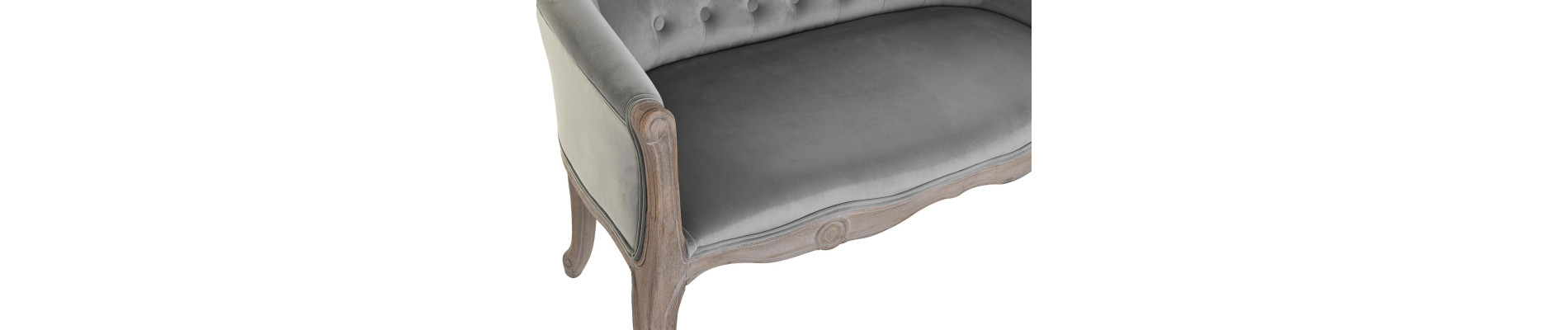 SOFA POLIESTER RUBBERWOOD 107X60X69 TERCIOPELO