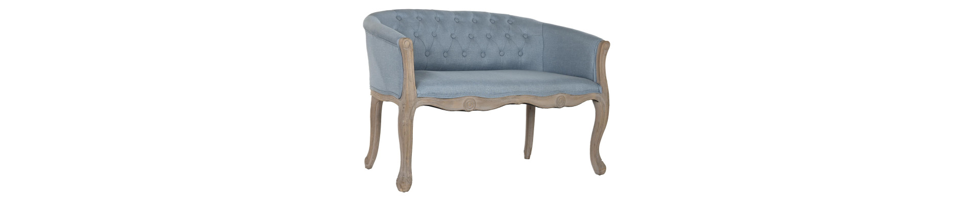 SOFA POLIESTER RUBBERWOOD 103X61X71 DECAPE AZUL