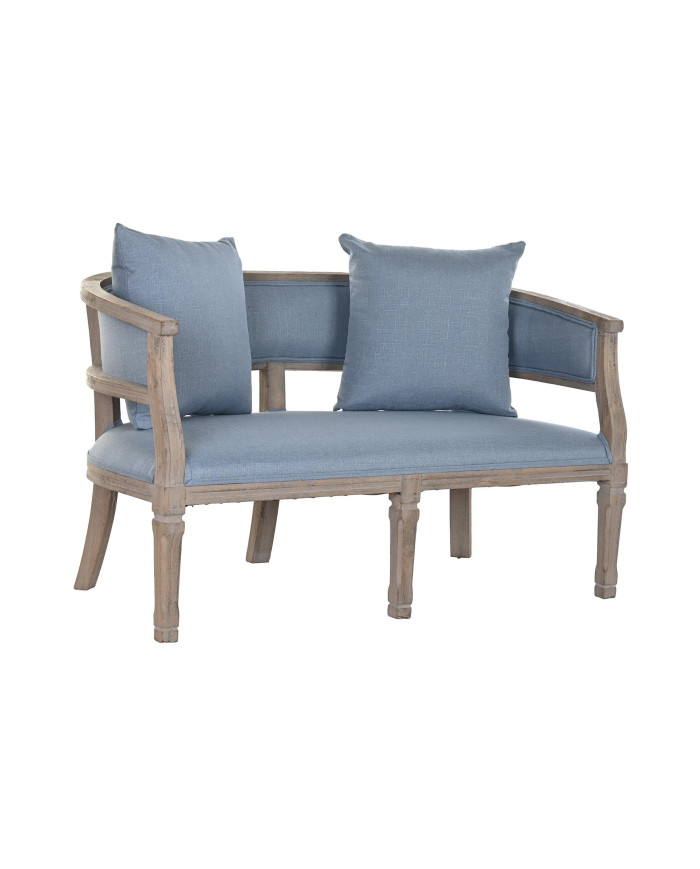 SOFA POLIESTER RUBBERWOOD 122X69X72 AZUL