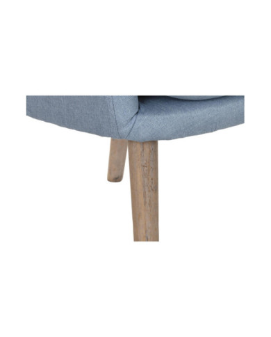 BUTACA POLIESTER MADERA 61X68X78 AZUL
