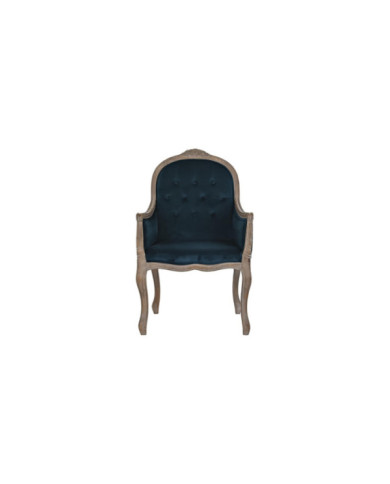 BUTACA LINO RUBBERWOOD 62X55X100 TURQUESA