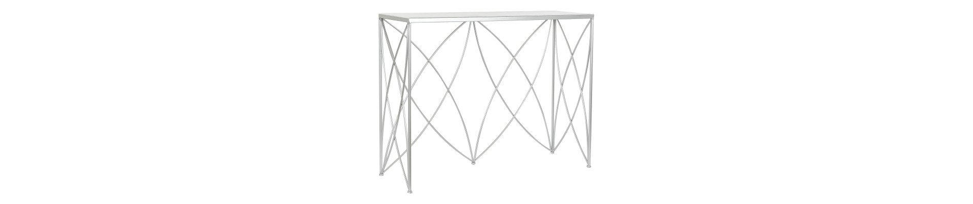 CONSOLA METAL MARMOL 100X33X78 PLATEADO PLATEADO