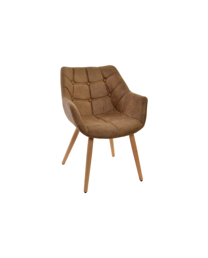 SILLA PU HAYA 60X62X81 MARRON CLARO