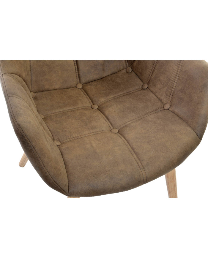 SILLA PU HAYA 60X62X81 MARRON CLARO