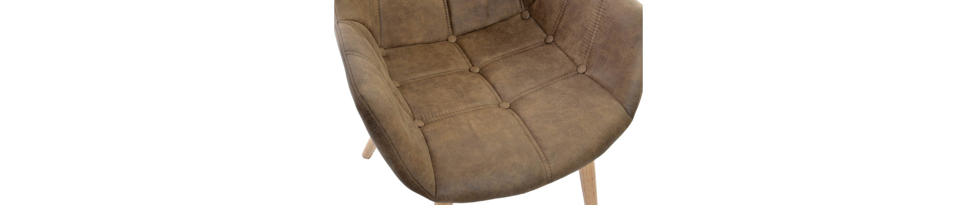 SILLA PU HAYA 60X62X81 MARRON CLARO