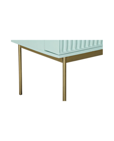 MUEBLE BAR MADERA METAL 90X48X130 TURQUESA