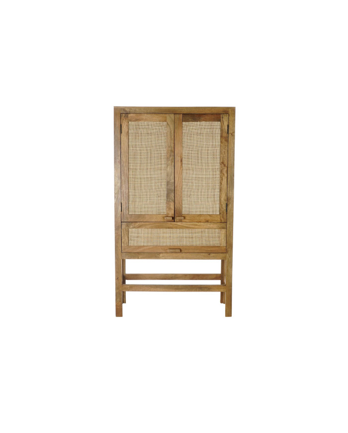 APARADOR MANGO RATAN 90X40X160 REJILLA MARRON