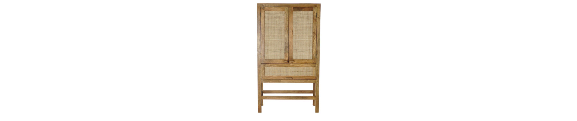 APARADOR MANGO RATAN 90X40X160 REJILLA MARRON