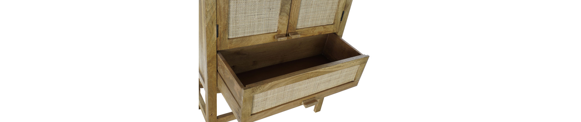 APARADOR MANGO RATAN 90X40X160 REJILLA MARRON