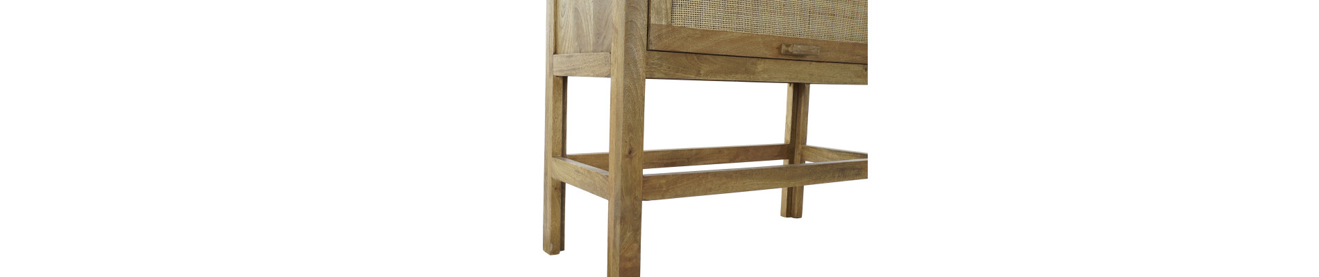 APARADOR MANGO RATAN 90X40X160 REJILLA MARRON