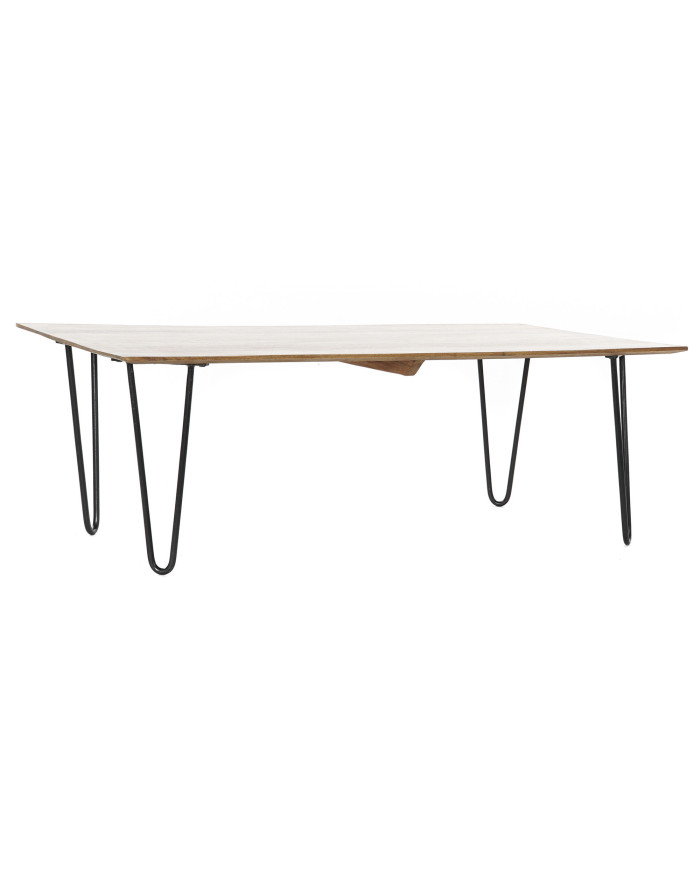 MESA CENTRO SHEESHAM METAL 115X60X40 MARRON