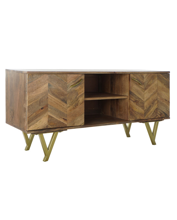 MUEBLE TV MANGO METAL 125X40X62,5 NATURAL NATURAL