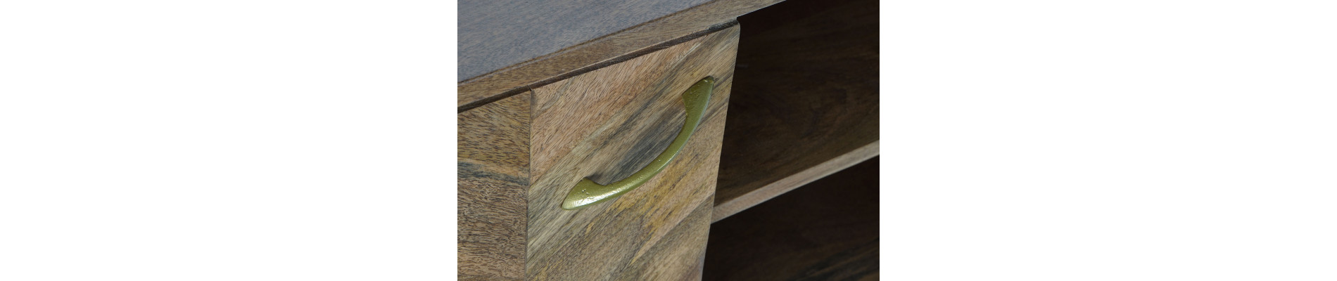 MUEBLE TV MANGO METAL 125X40X62,5 NATURAL NATURAL