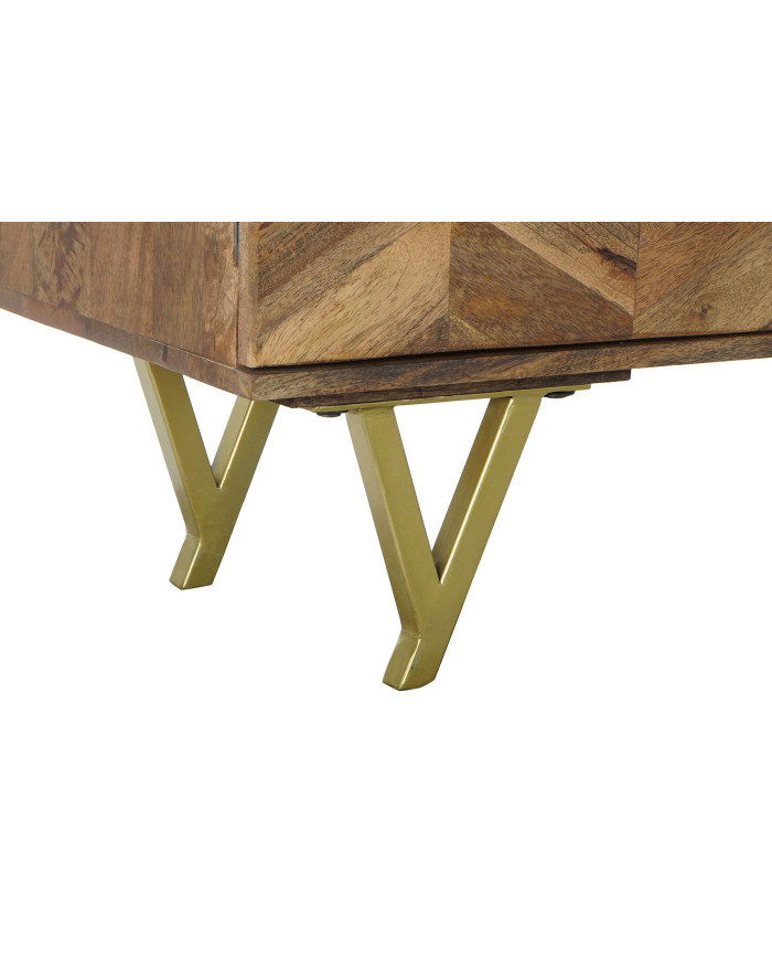 MUEBLE TV MANGO METAL 125X40X62,5 NATURAL NATURAL