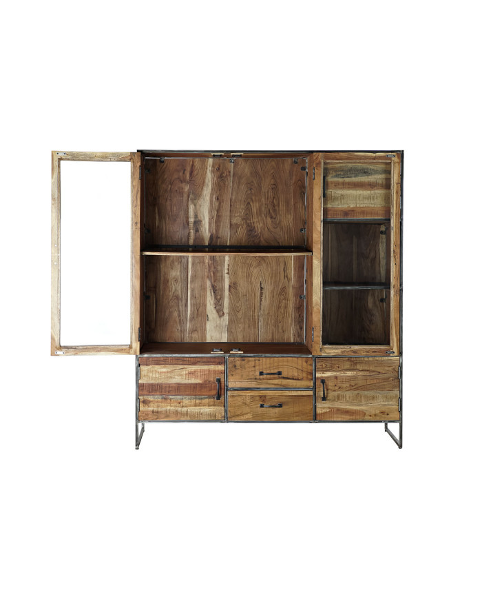 VITRINA ACACIA MADERA RECICLADA 140X40X160 NATURAL