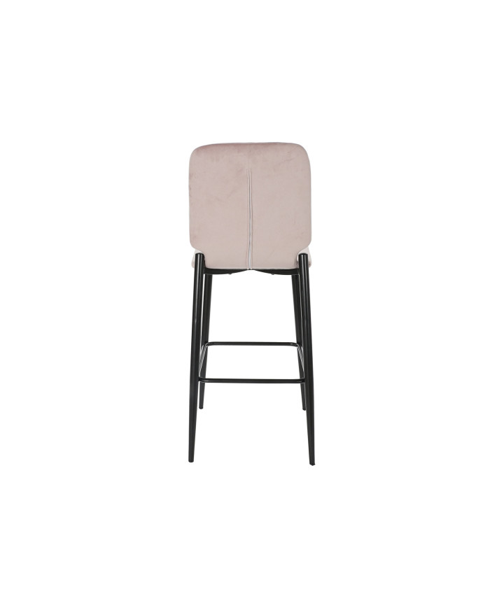 TABURETE VELVET METAL 43,5X52X109 TERCIOPELO ROSA