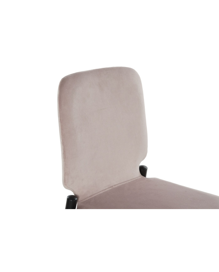 TABURETE VELVET METAL 43,5X52X109 TERCIOPELO ROSA