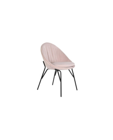 SILLA VELVET METAL 60X60X85 ROSA
