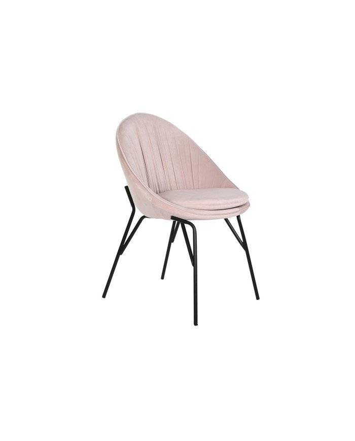 SILLA VELVET METAL 60X60X85 ROSA