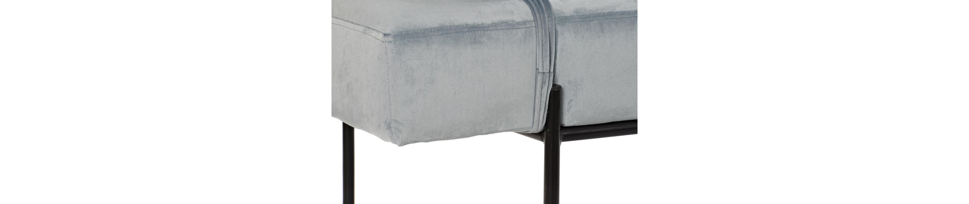 DIVAN POLIESTER METAL 140X59X42 TERCIOPELO