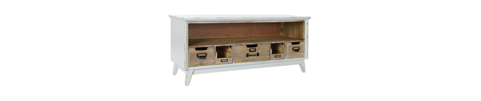 MUEBLE TV MADERA MDF 110X41X61 BLANCO